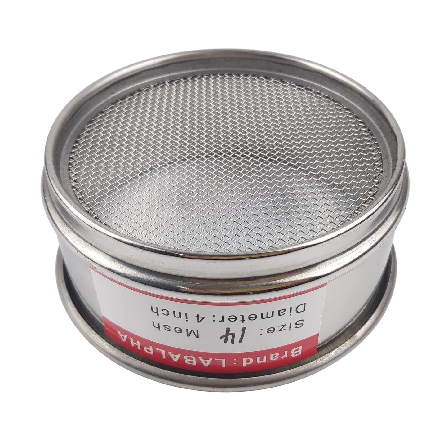 LABALPHA 70 Mesh Lab Sieves, Test Sieve #70 Mesh, 4'' Diameter, 304 Stainless Steel Wire Cloth (0.22mm)