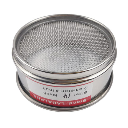 LABALPHA 70 Mesh Lab Sieves, Test Sieve #70 Mesh, 4'' Diameter, 304 Stainless Steel Wire Cloth (0.22mm)