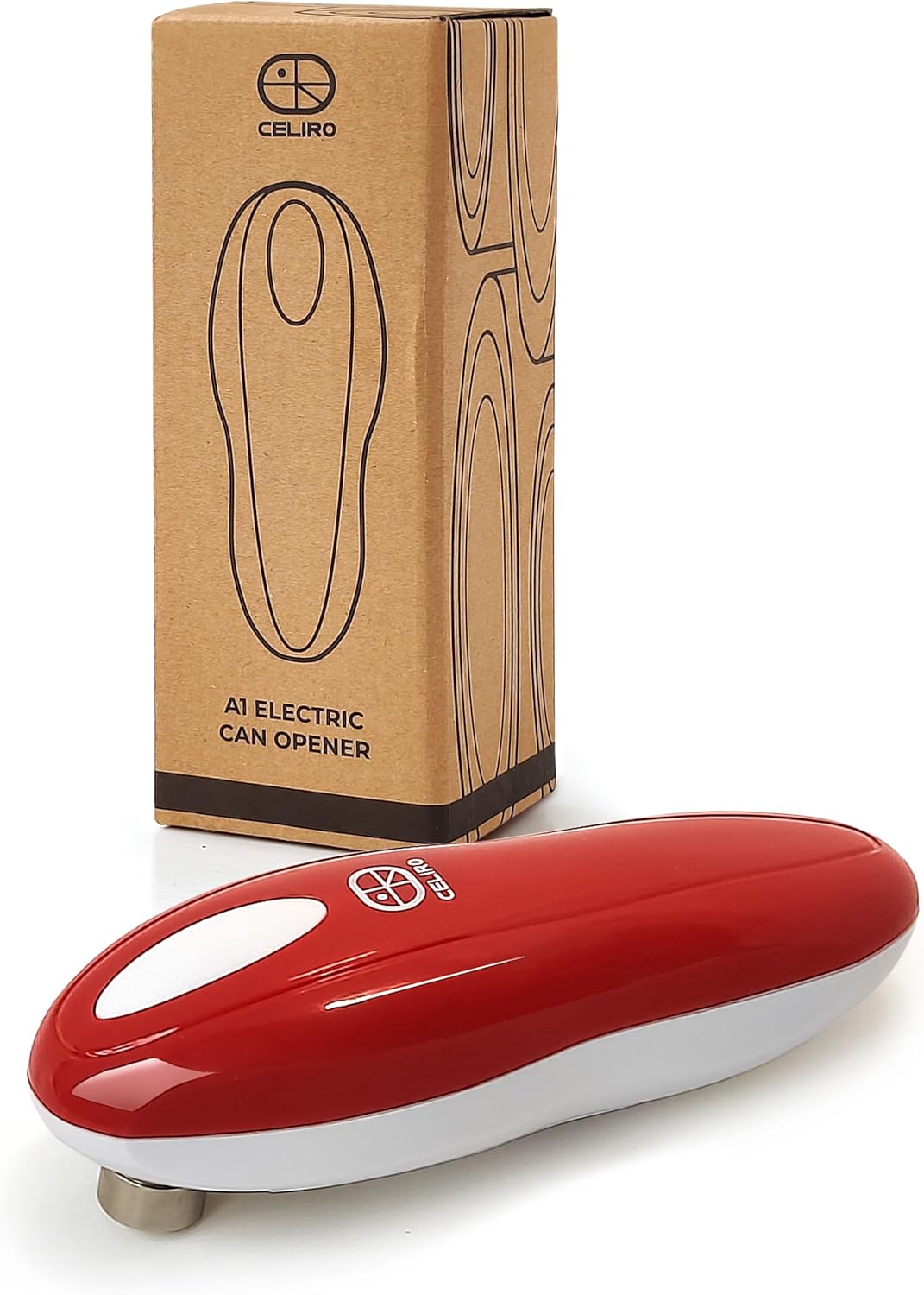 A1 Electric Can Opener – Smooth Edge Tin Opener with Easy-Touch Start & Stop, Ergonomic, Compact & Cordless Design - Black