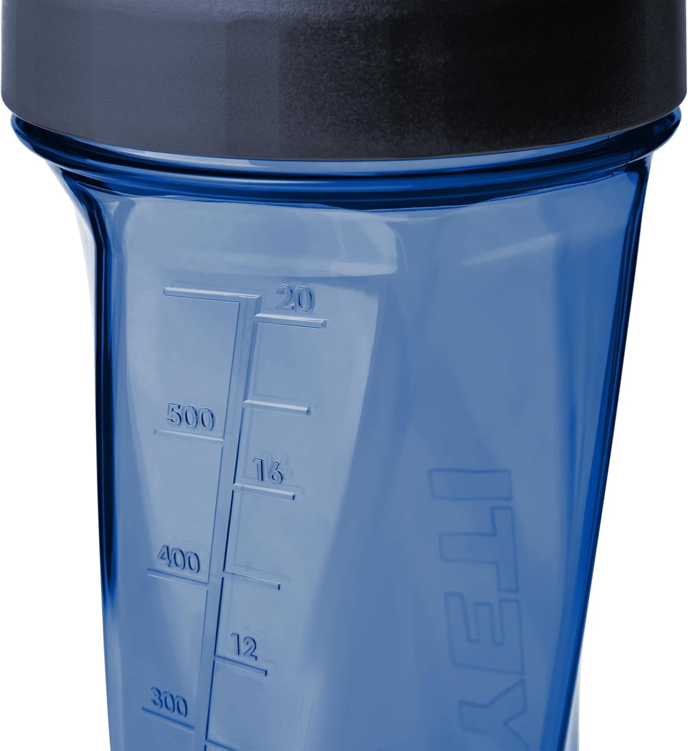 YETI Yonder Helimix Vortex Blender Shaker Bottle Holds up to 20oz | No Blending Ball or Whisk | USA Made | Portable Pre Workout Whey Protein Drink Shaker Cup | Dishwasher Safe, Clear