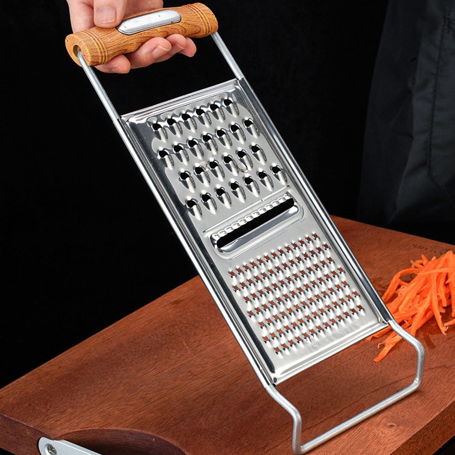 2 Pack Cheese Grater Handheld,Stainless Steel Zester Set of 2, Kitchen Flat Handheld Grater For Potato, Vegetable Chocolate, Spices,Carrot, Butter,Parmesan Cheese（Coarse Grater&Fine Grater）
