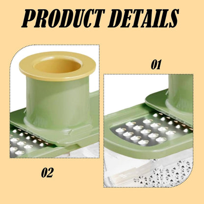 Ginger Garlic Grater Ginger Garlic Grinding Cooking W Container Multi Purpose Easy Grip Manual Kitchen Tool for Baking, Green