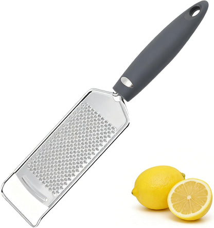 Lemon Zester Stainless Steel Cheese Garlic Grater Tool with Handle for Kitchen with Handle