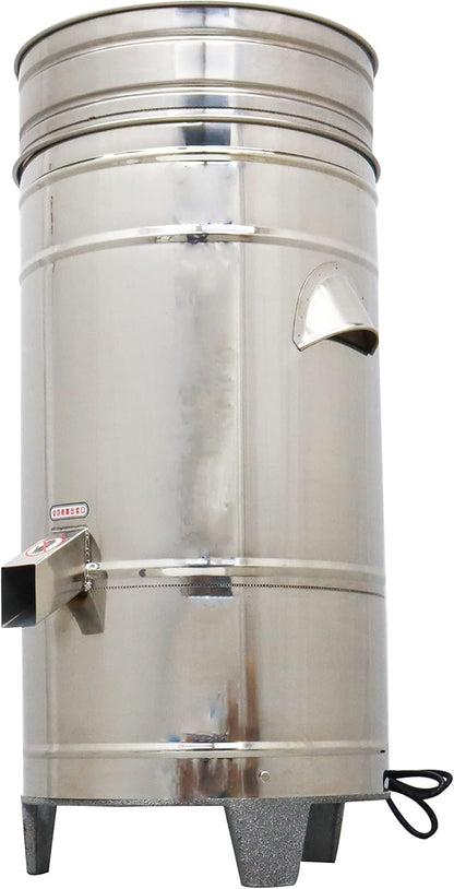 INTBUYING Commercial 5.5 Gallon Lettuce Salad Electric Spinner Dryer Washer Stainless Steel Vegetable Water Dehydrator Salad Dryer Vegetable Fruit Salad Spinner Dryer 220V