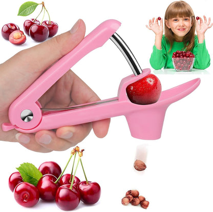 Cherry Pitter Tool 7-in-1, Portable Cherries Seed Remover, Fruit Pit Core Remover for Make Fresh Cherry Dishes, Cherry Pie and Jam and Cocktail Cherries