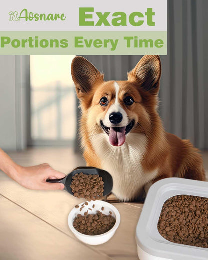 2 PACK Dog Food Scoop,1 Cup Capacity Pet Food Scoop With Measuring Lines For Dog, Puppy and Cat (Black)