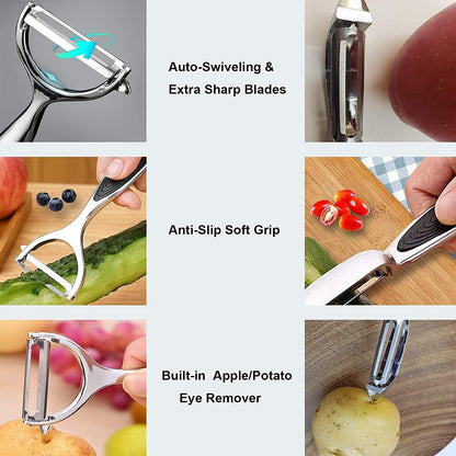 Vegetable peelers for Kitchen, Y shaped peeler for Vegetables, Fruits, Potatoes with Ergonomic Grip, 1 Pack