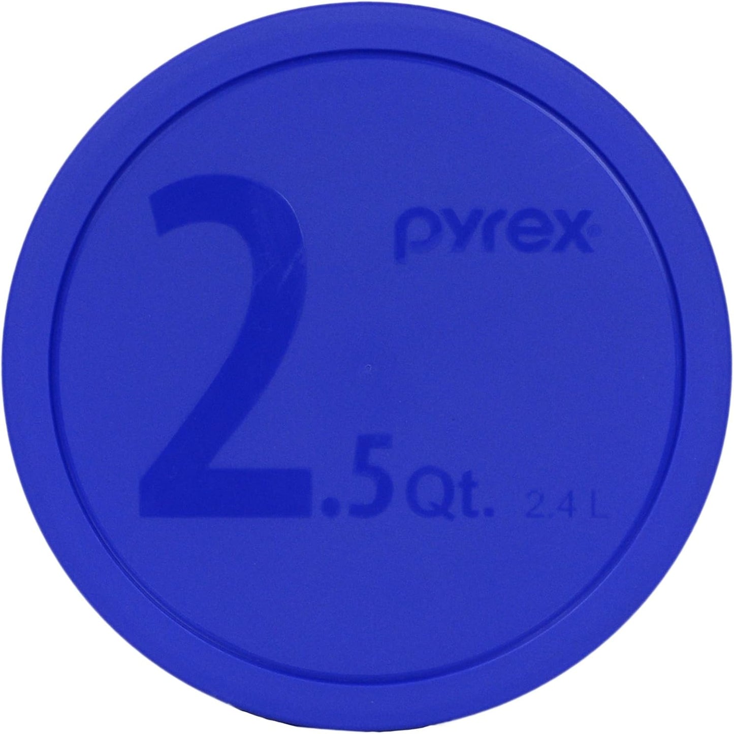 Pyrex (1) 325-PC Blue 2.5Qt, (1) 323-PC Red 1.5Qt (1) 322-PC Blue 1Qt Mixing Bowl Lids - Made in the USA