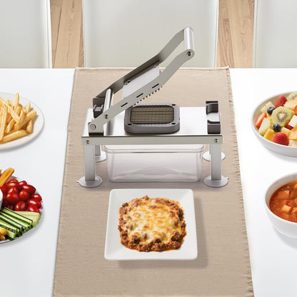 VEVOR Vegetable Chopper Mandoline Slicer, All-in-1 Food Veggie Cutter with 9 Stainless Steel Blades, Cheese Grater Onion Potato Dicer with Container,Salad Spiralizer Kitchen Gadgets&Essentials