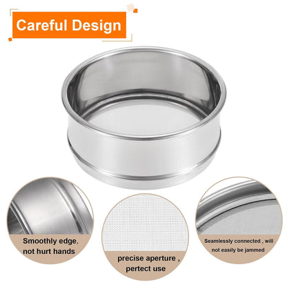 PATIKIL 150 Mesh Lab Sieve, 4" Diameter Test Sieve 304 Stainless Steel Wire Cloth (0.1mm) for Industrial Laboratory