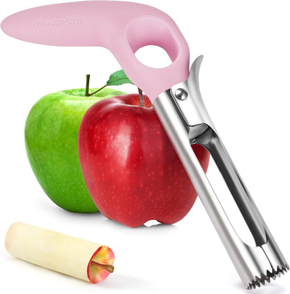 Rainspire Apple Corer Tool Kitchen Apple Core Remover Stainless Steel Comfortable Nonslip Handle, Dishwasher Safe, Red