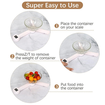 Folding Food Scale, Digital Kitchen Scale, Portable Food Scale Travel Scale for Food, Collapsible Mini Pocket Scale Grams and Ounces, Ideal for Diet Calorie Control Compact Kitchen (Black)