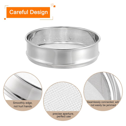 PATIKIL 35 Mesh Lab Sieve, 8" Diameter Test Sieve 304 Stainless Steel Wire Cloth (0.5mm) for Industrial Laboratory