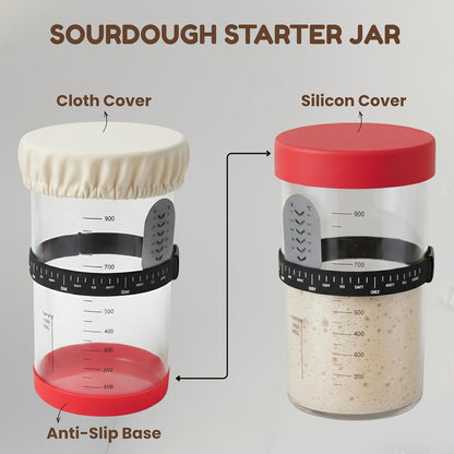 EROIR 13" Danish Dough Whisk Bread Lame Bowl Scraper Set - Dutch Sourdough Whisk Double Eye, Dough Scraper, Bread Scorer with 10 Blades and Leather Cover