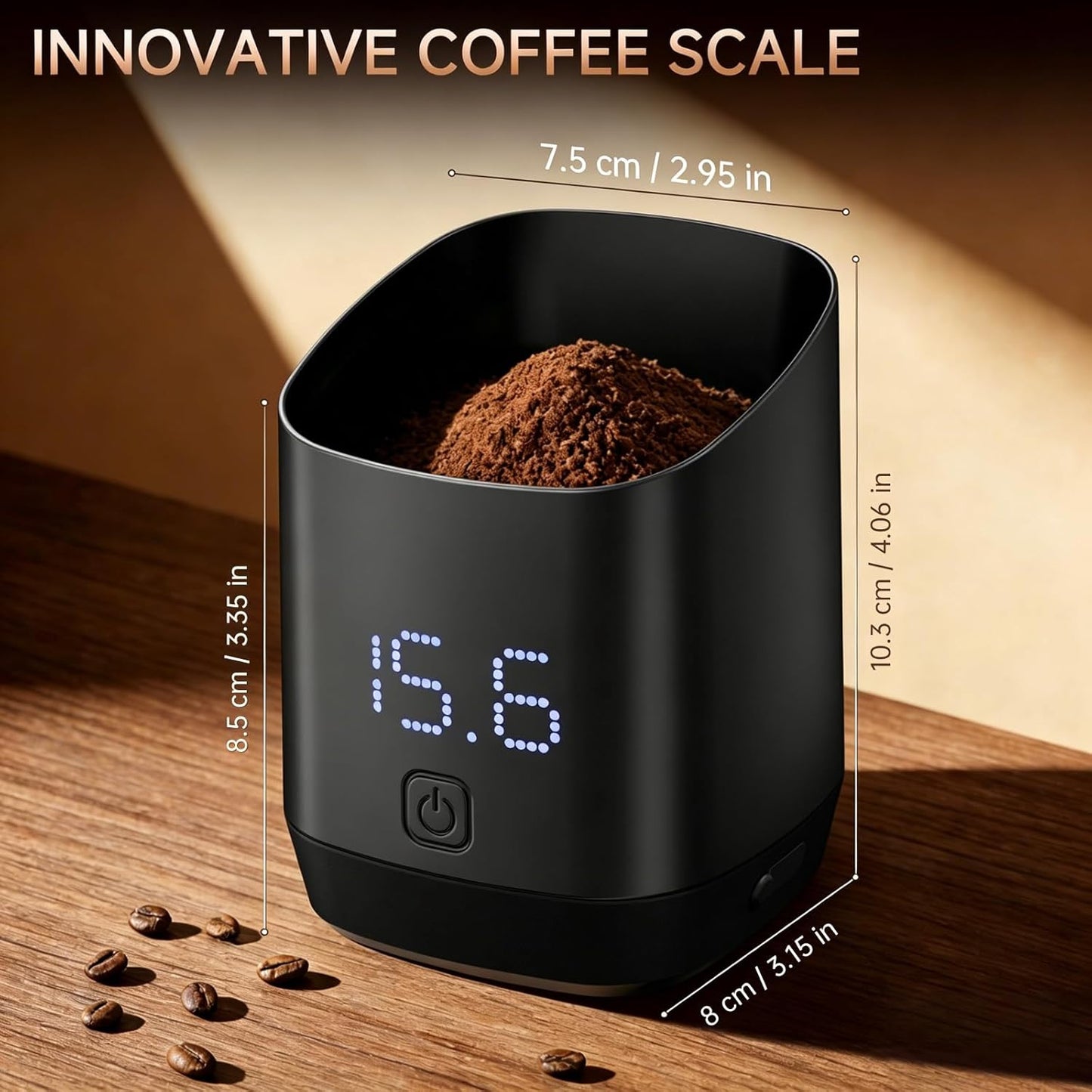 Digital Coffee Scale, Coffee Scale, Espresso Scale, Digital Coffee Bean Dosing Cup, 0.1g High Precision Mini Coffee Scale for Pour Over, Espresso, and French Press, with LED Display, Tare Function