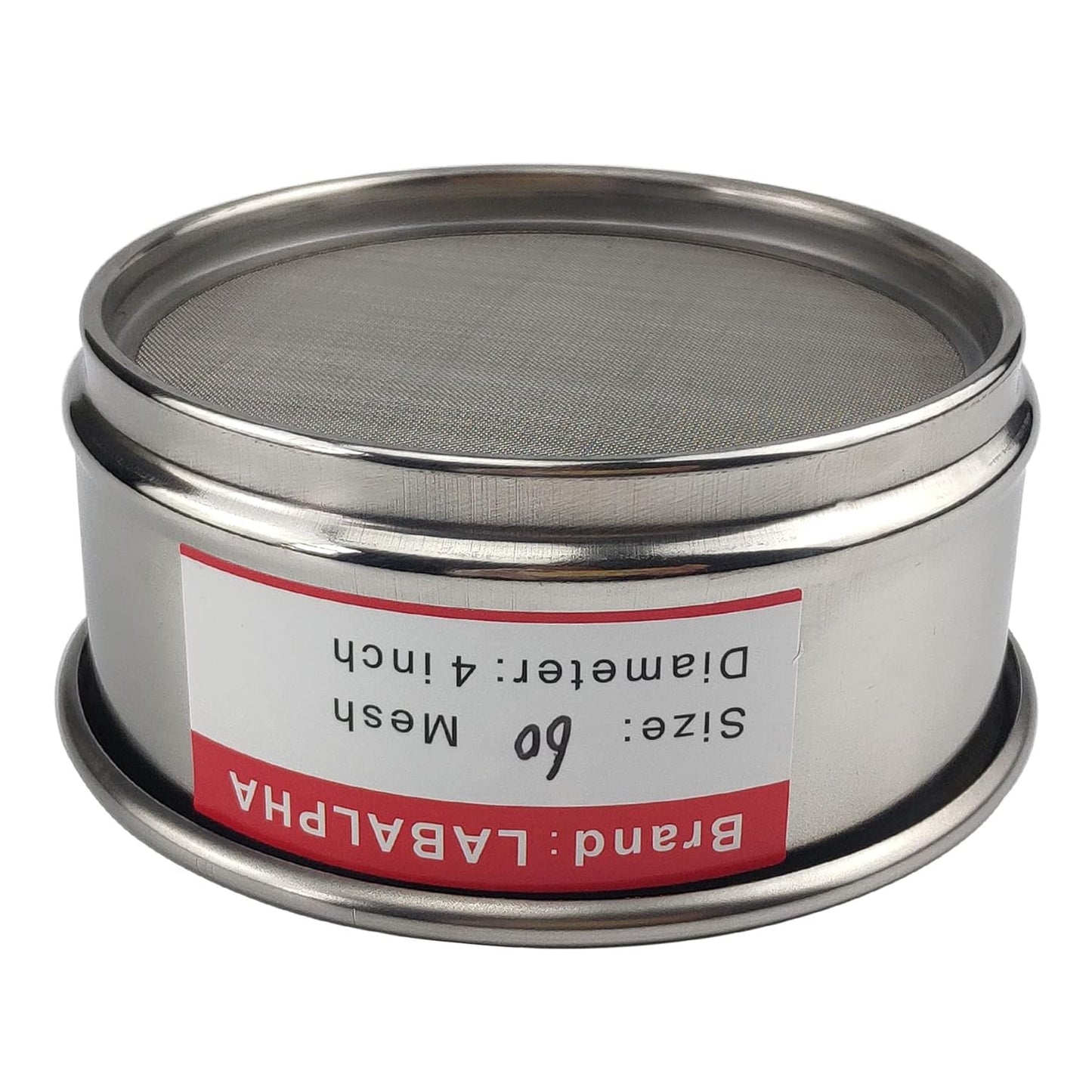LABALPHA 70 Mesh Lab Sieves, Test Sieve #70 Mesh, 4'' Diameter, 304 Stainless Steel Wire Cloth (0.22mm)