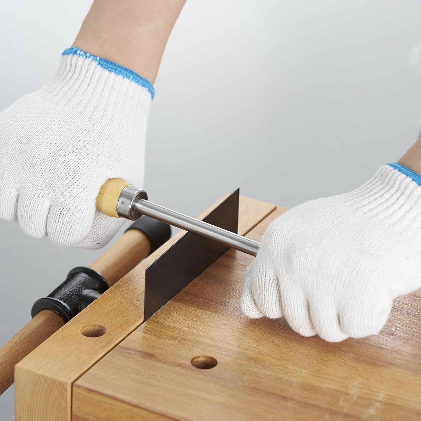New Cabinet Scraper Cards and Cabinet Scraper Burnisher with 12 Piece Multi-Shaped Scraper Set Suitable for Various Small space and Small-Sized Tasks(HTCSCS13)