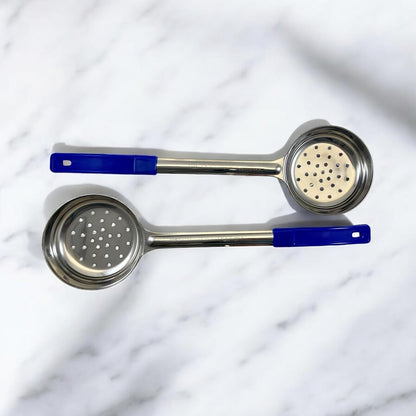 8 Ounce Solid Stainless Steel Portion Control Ladle Spoon for Measuring and Serving; Commercial Grade Serving Scoops [Pack of 2]