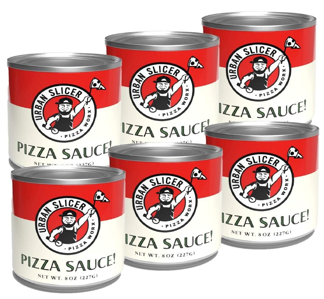Urban Slicer Pizza Worx - Pizza Sauce! - Authentic, Rich Tomato Sauce - Gourmet, Ready-to-Use on Pizzas - 8 oz. Cans - 3 Pack
