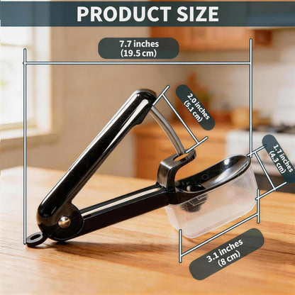 Cherry Pitter with Container, Stainless Steel Single Cherry Pitter Tool with Pit Collector Box, Portable Handheld Cherry Pitter for Baking, Mess-Free Pit Remover for Cherries, Kitchen Gadget (Black)