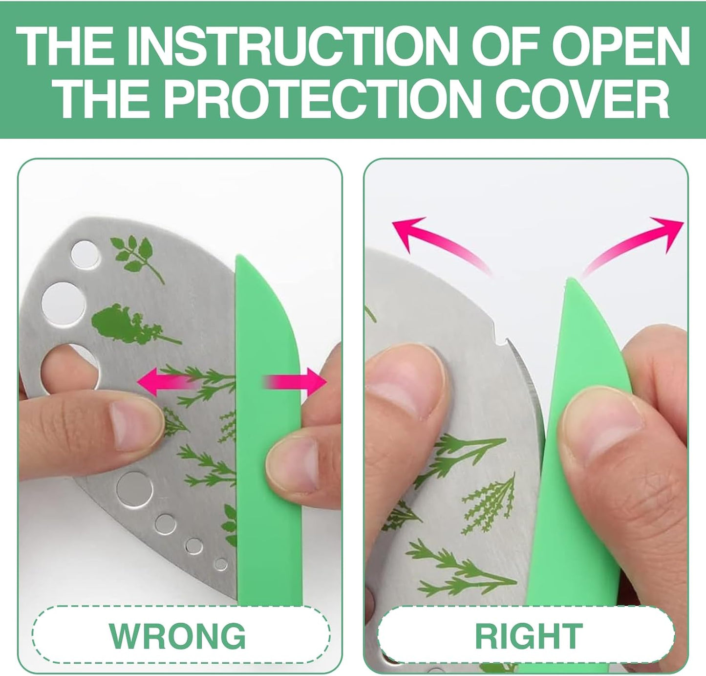 9 Holes Herb Leaf Stripper and Herb Cutter 2 in 1, Stainless Steel Fresh Herb Leaf Cilantro Chopper Stripping Tool