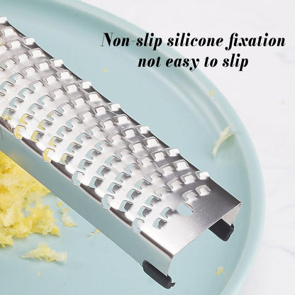 Lemon Zester Tool,Hand Grater Garlic Grater Plate with Protect Cover 304 Stainless Steel Blade Baking Supplies Black
