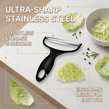 Cabbage Peeler,Cabbage Shredder,Y Wide Cabbage Shredder Tool,Japanese Cabbage Shredde r,Veggie Shredder For Cabbage Lettuce Julienne, Swivel Stainless Steel Blades Big Size