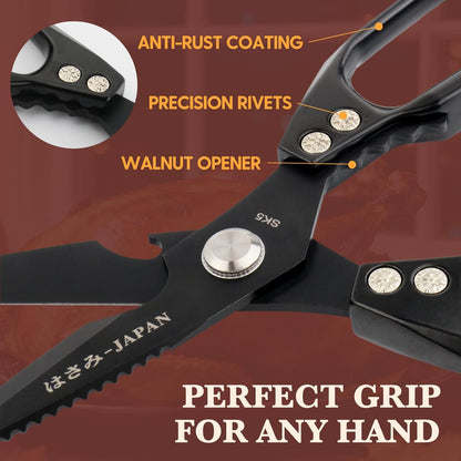 Herb Scissors, Shallot Scissors, Multipurpose 5 Blade Kitchen Herb Shears, Herb Cutter with Safety Cover and Cleaning Comb for Chopping Shallot Basil Chive Parsley