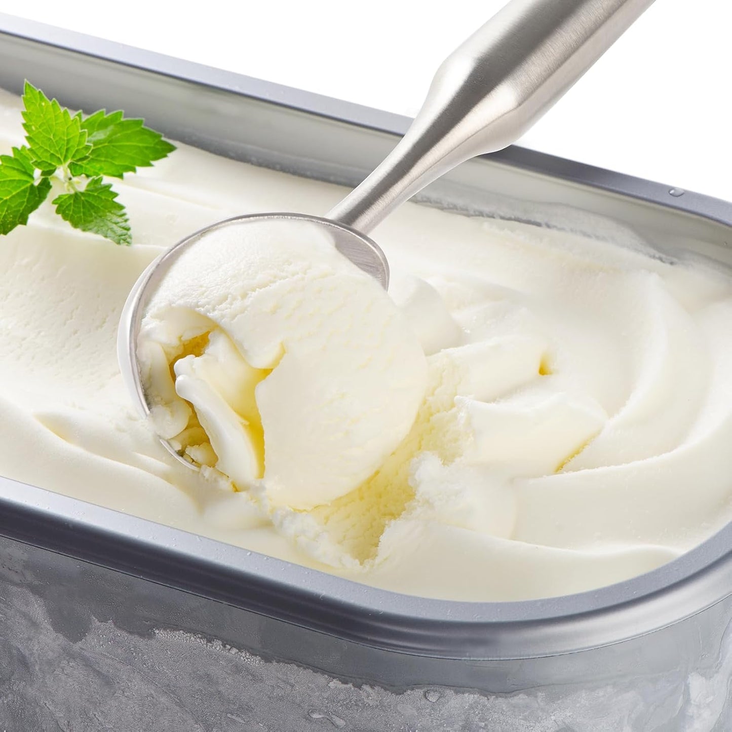 OYV Stainless Steel Ice Cream Scoop, Ergonomically Designed Handle for Comfort, Heavy Duty Ice Cream Scooper, One-Piece Design Ice Cream Scoops, Dishwasher Safe