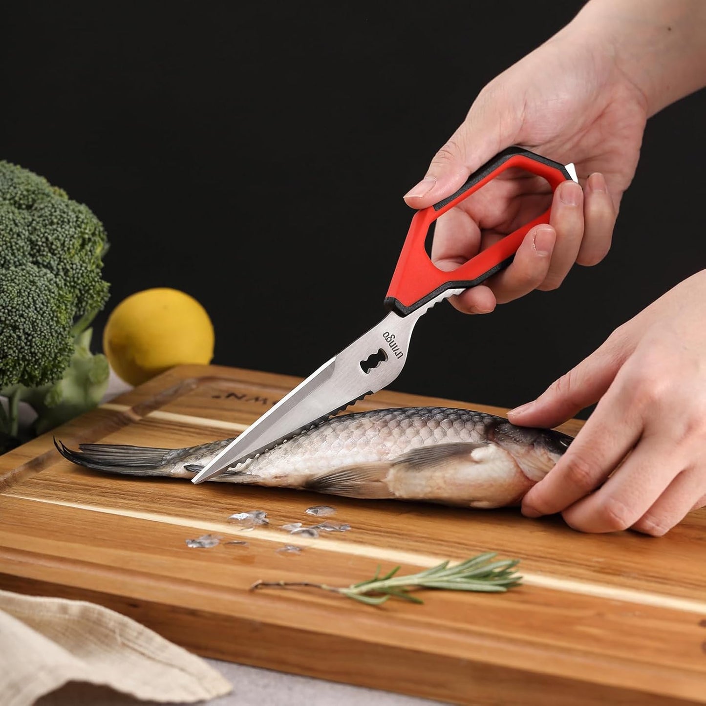LIVINGO Kitchen Scissors, 2 Pack 9.25" Utility All Purpose Poultry Shears Heavy Duty Dishwasher Safe, Come Apart Sharp Stainless Steel Cooking Food Scissors for Cutting Meat, Chicken, Vegetable, Fish
