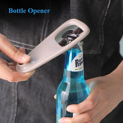 Kitchen Gadgets Set 6 Pieces, Space Saving Cooking Tools Kitchen Accessories-Garlic/Ginger Grinder, Cheese Grater, Vegetable/Fruit Peeler, Pizza Cutter, Herb Stripper, Bottle Opener, Gadgets Gift Set