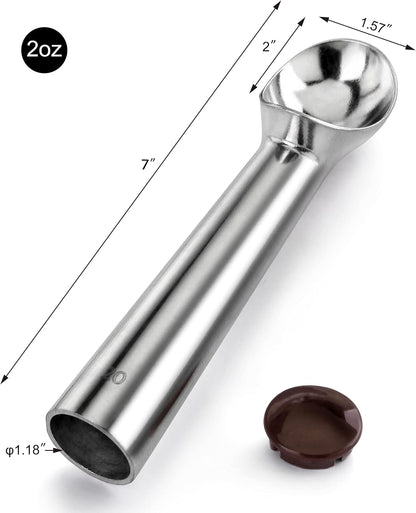 New Star Foodservice Size 20, 2 oz Commercial Ice Cream Dipper Scoop, Aluminum Portion Scoop with Color-Coded Handle, Hand Wash Only