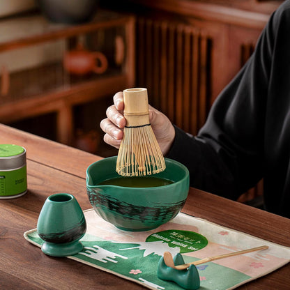 Clay&Fire Matcha Whisk Set, 9 pcs Ceramic Matcha Set, Gifts for Women,Matcha Bowl with Spout and Whisk, Matcha Kit for Matcha Lovers, Gift Mother's Day, Birthday, Anniversary