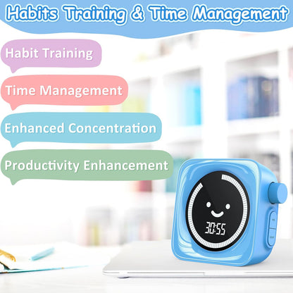 Visual Timer, 99 Minute Digital Kitchen Desk Timer for Office Supplies Home Productivity Management Tool Countdown Count Up, White