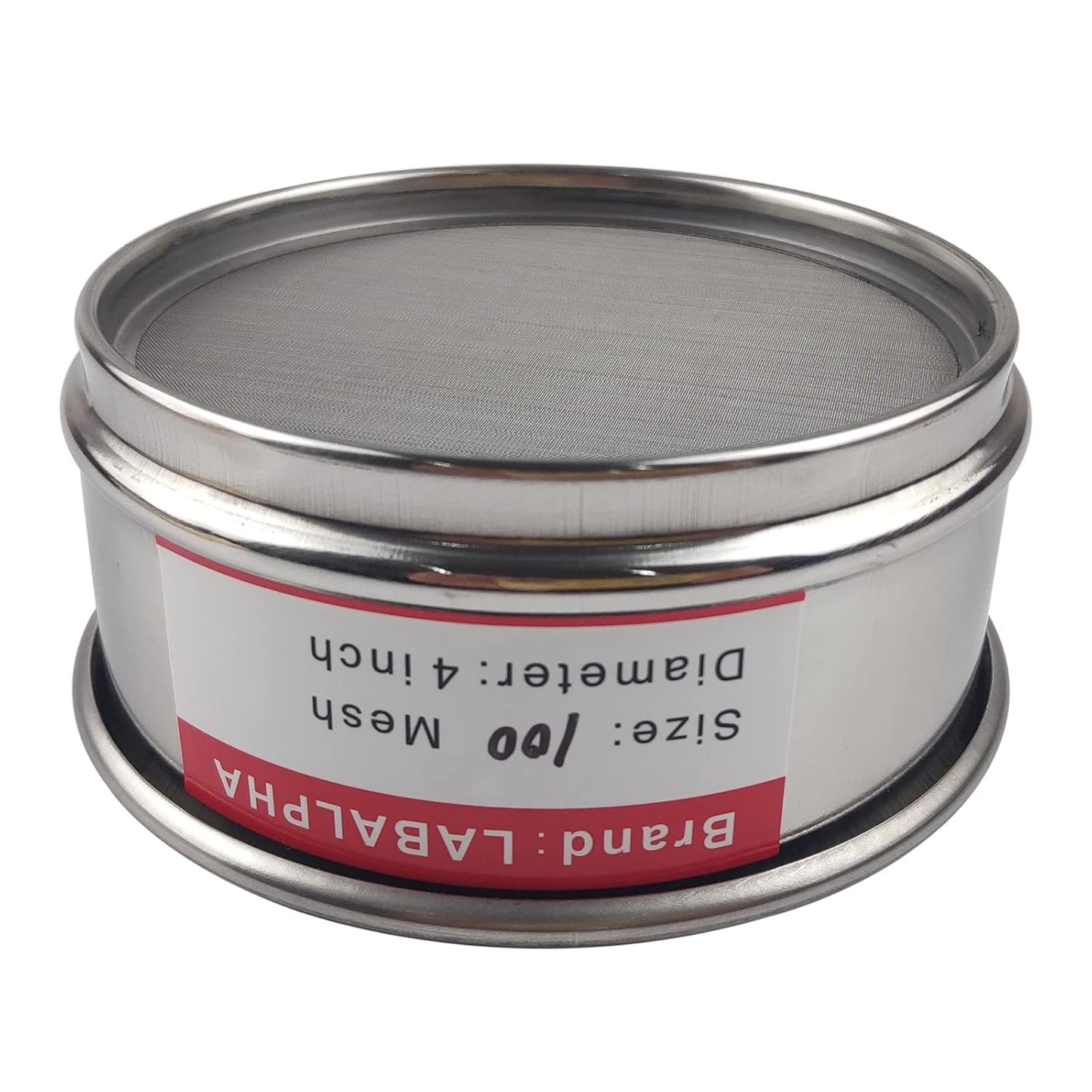 LABALPHA 70 Mesh Lab Sieves, Test Sieve #70 Mesh, 4'' Diameter, 304 Stainless Steel Wire Cloth (0.22mm)