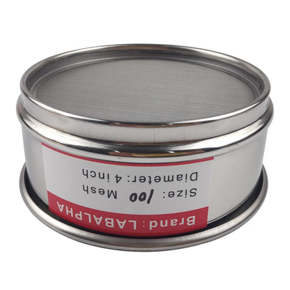 LABALPHA 70 Mesh Lab Sieves, Test Sieve #70 Mesh, 4'' Diameter, 304 Stainless Steel Wire Cloth (0.22mm)