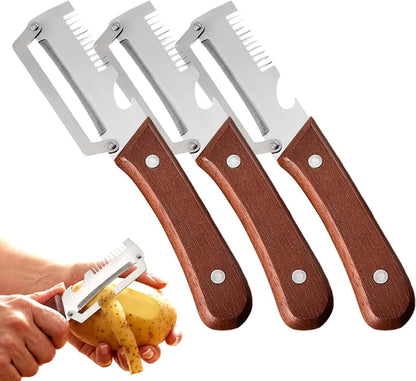 vegetable peeler，3 in 1ultra-sharp stainless steel blade, suitable for peeling fruits and vegetables, with bottle opener, (2PCS)