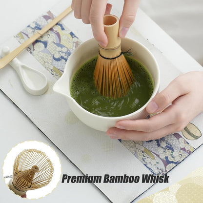 Clay&Fire Matcha Whisk Set, 9 pcs Ceramic Matcha Set, Gifts for Women,Matcha Bowl with Spout and Whisk, Matcha Kit for Matcha Lovers, Gift Mother's Day, Birthday, Anniversary