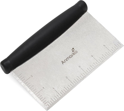 Stainless Steel Metal Griddle Scraper Chopper - Great as Dough Cutter for Bread and Pizza Dough - Multipurpose Kitchen Utensil for Flat Top Griddle - Commercial Quality