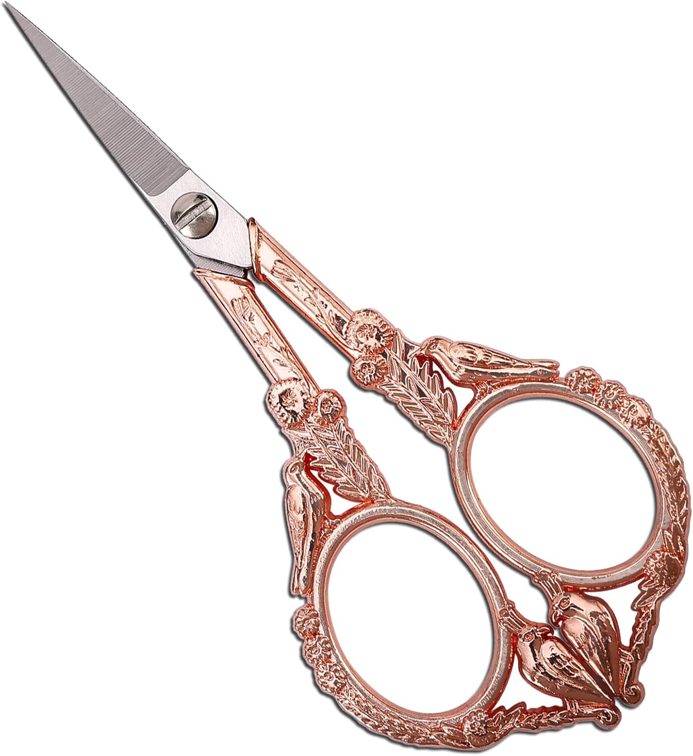 YOUGUOM Sewing Embroidery Scissors, Small Thread Scissor for Craft Artwork Needlework Yarn Knitting Detail Snips, Black Cute Bird Shears