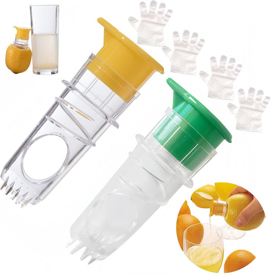 2-Pack Lemon Squeezer, Amazon Lemon Squeezer，4 Pairs Of Pe Disposable Gloves
