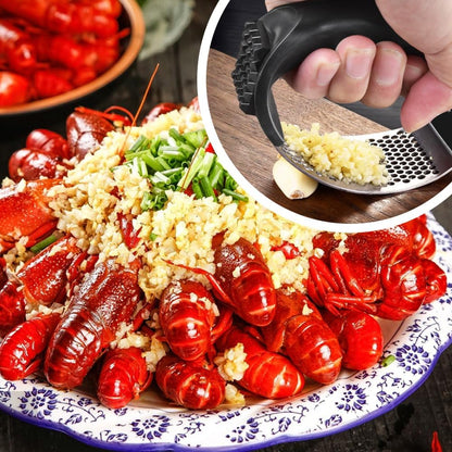 Garlic Presser Set, 2026 Upgraded Stainless Steel Garlic Press Rocker Professional Kitchen Gadgets Garlic Mincer Garlic Crusher, Heavy Duty Mincer Tool Garlic Chopper Garlic Presser Mincer
