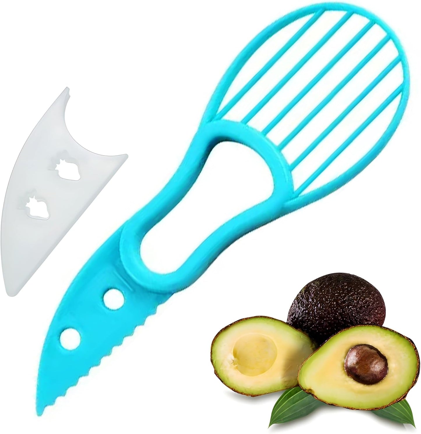Avocado Slicer Tool 3 in 1, Avocado Pit Remover Kitchen Gadgets, Avocado Corer Tool, Fruit & Avocado Peeler Tools, Green