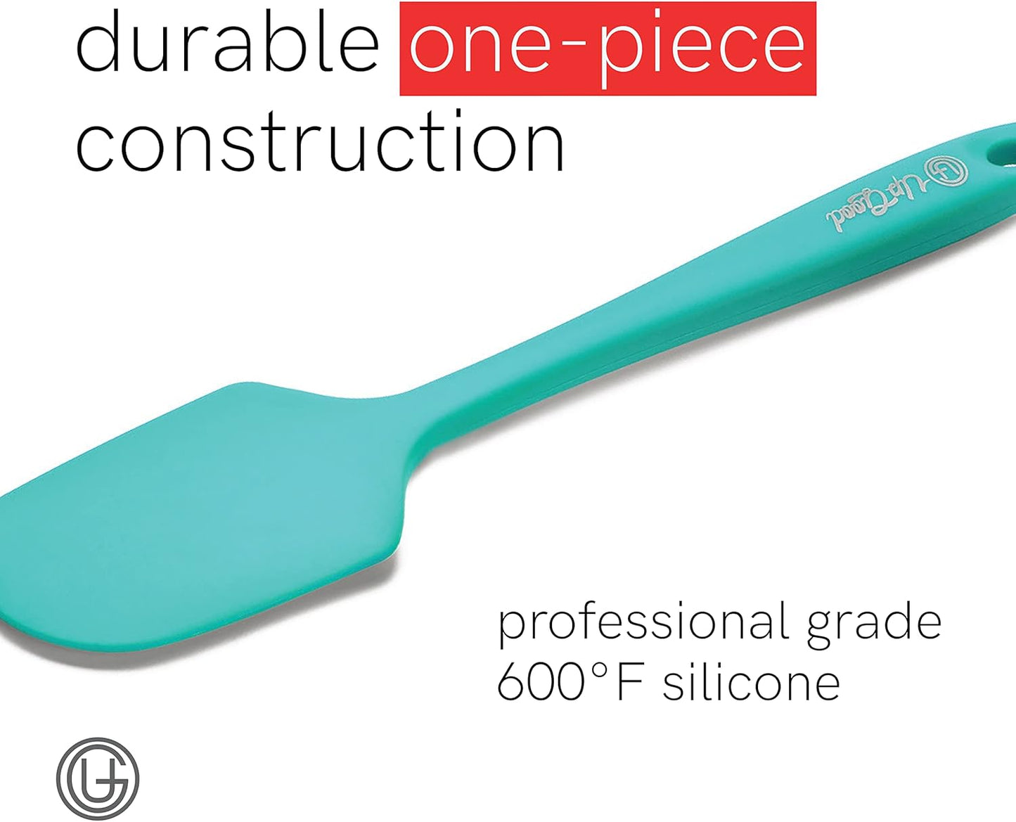 UpGood Silicone Spatula Set 600°F - High Heat Resistant Nonstick, Small and Large Kitchen Spatulas - Flexible BPA Free Professional Grade Cookware - Utensils for Cooking, Baking, Mixing(4 Pcs, Red)