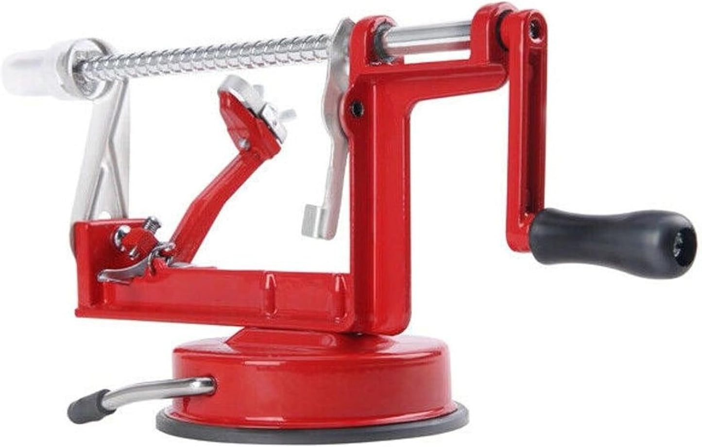 ARSUK Apple Peeler Corer Slicer with Suction Base – 3-in-1 Heavy Duty Cast Iron Hand Crank Machine for Potatoes & Pears – Stainless Steel Blades, Adjustable Arm, Quick Peeling & Spiral Slicing Tool
