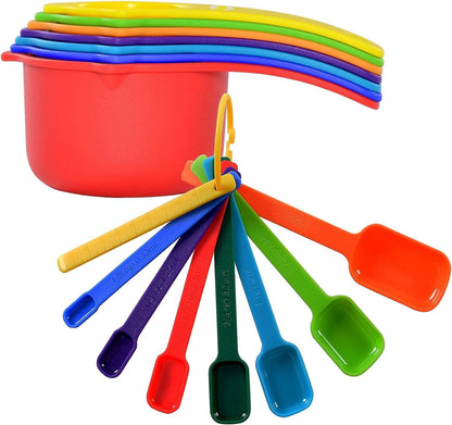 DOTINGHUX Plastic Measuring Spoons 8-Piece,Assorted Colors