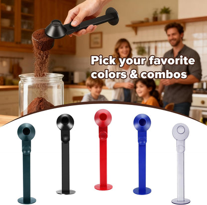Coffee Scoop 2Tbsp & 51mm Espresso Tamper - BPA-Free PCTG Scoop Funnel, Fits K-Cups, Precise Measuring for Coffee/Protein/Powder/Hot Cocoa & Formula Dispensers (Black 1Pack)