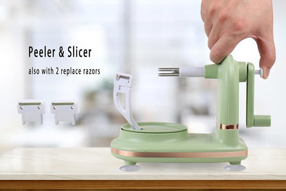 VEELAM Apple Peeler with 2 Blades Replacements, Apple Peeler Slicer & Corer for Home Kitchen Quick Applesauce Pie Making