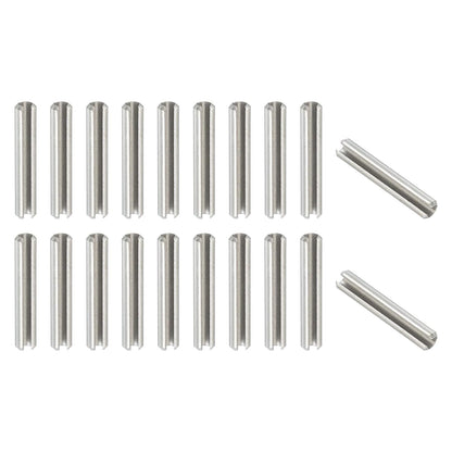 PATIKIL Slotted Spring Pin, 50 Pcs 1/8" x 3/4" (3.2mm x 20mm) 304 Stainless Steel Split Roll Pins Spring Dowel for Home Improvement Automotive Machine Repair, Silver - Colors A