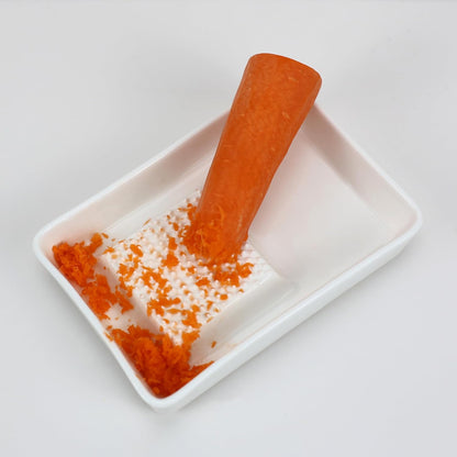 EIKS Ceramics Grater Plate for Ginger Garlic Wasabi Daikon Fruits Root Vegetable Cooking Preparation (Spade-shaped)